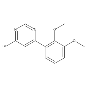 4-Bromo-6-(2,3-dimethoxyphenyl)pyrimidine Structure