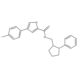 4-(4-fluorophenyl)-N-[(1-phenylpyrrolidin-2-yl)methyl]-1H-pyrrole-2-carboxamide结构式