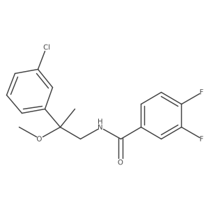 N-[2-(3-chlorophenyl)-2-methoxypropyl]-3,4-difluorobenzamide结构式