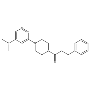 1-(4-(5-(Dimethylamino)pyridazin-3-yl)piperazin-1-yl)-3-phenylpropan-1-one结构式