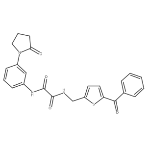 N1-((5-benzoylthiophen-2-yl)methyl)-N2-(3-(2-oxopyrrolidin-1-yl)phenyl)oxalamide Structure