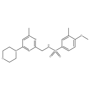4-methoxy-3-methyl-N-((4-methyl-6-morpholinopyrimidin-2-yl)methyl)benzenesulfonamide Structure