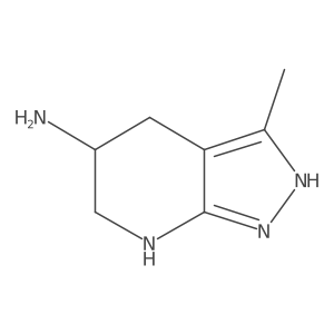 3-methyl-1H,4H,5H,6H,7H-pyrazolo[3,4-b]pyridin-5-amine结构式