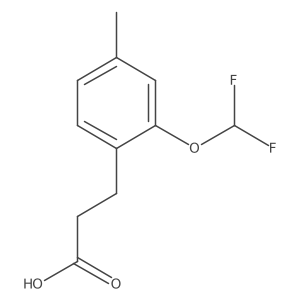2-(Difluoromethoxy)-4-methylphenylpropanoic acid结构式