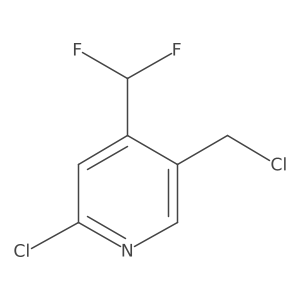 2-Chloro-5-(chloromethyl)-4-(difluoromethyl)pyridine结构式