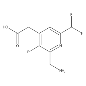 2-(Aminomethyl)-6-(difluoromethyl)-3-fluoropyridine-4-acetic acid Structure