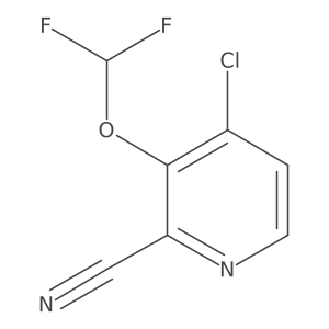 4-Chloro-3-(difluoromethoxy)picolinonitrile结构式