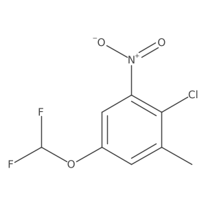 2-Chloro-5-(difluoromethoxy)-1-methyl-3-nitrobenzene结构式