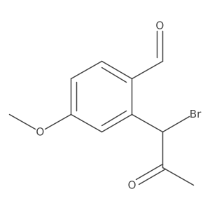 2-(1-Bromo-2-oxopropyl)-4-methoxybenzaldehyde结构式