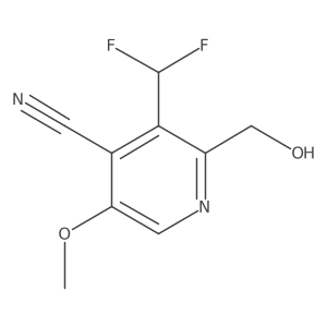 3-(Difluoromethyl)-2-(hydroxymethyl)-5-methoxyisonicotinonitrile Structure