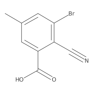3-Bromo-2-cyano-5-methylbenzoic acid结构式