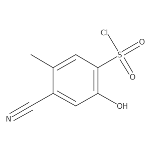 4-Cyano-2-hydroxy-5-methylbenzene-1-sulfonyl chloride Structure