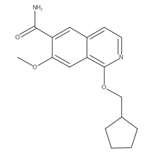 1-(Cyclopentylmethoxy)-7-methoxyisoquinoline-6-carboxamide Structure