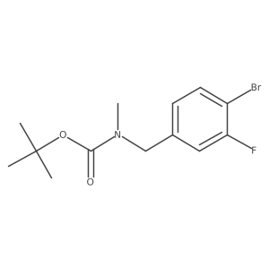 tert-butyl N-[(4-bromo-3-fluorophenyl)methyl]-N-methylcarbamate Structure