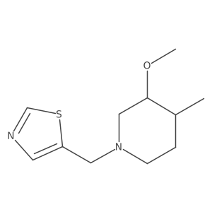 3-Methoxy-4-methyl-1-[(1,3-thiazol-5-yl)methyl]piperidine结构式