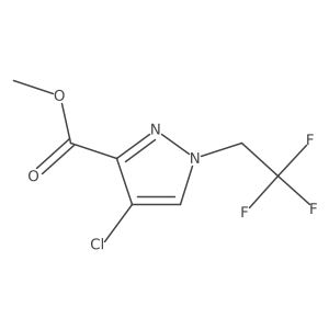 methyl 4-chloro-1-(2,2,2-trifluoroethyl)-1H-pyrazole-3-carboxylate Structure