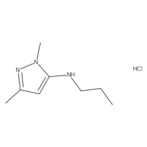 2,5-dimethyl-N-propylpyrazol-3-amine;hydrochloride结构式