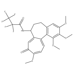 Propanamide, 2,2,3,3,3-pentafluoro-N-(5,6,7,9-tetrahydro-1,2,3-trimethoxy-10-(methylthio)-9-oxobenzo(a)heptalen-7-yl)-, (S)- Structure