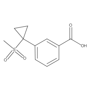 3-(1-Methanesulfonylcyclopropyl)benzoic acid Structure