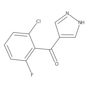(2-Chloro-6-fluorophenyl)(1H-pyrazol-4-yl)methanone结构式