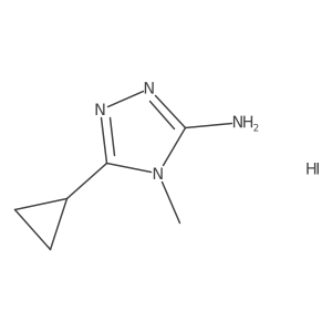 5-cyclopropyl-4-methyl-4H-1,2,4-triazol-3-amine hydroiodide结构式