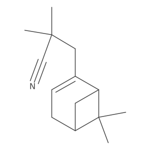 3-(6,6-Dimethylbicyclo[3.1.1]hept-2-en-2-yl)-2,2-dimethylpropionitrile结构式