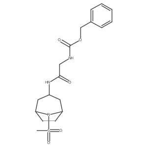 Benzyl (2-((8-(methylsulfonyl)-8-azabicyclo[3.2.1]octan-3-yl)amino)-2-oxoethyl)carbamate结构式