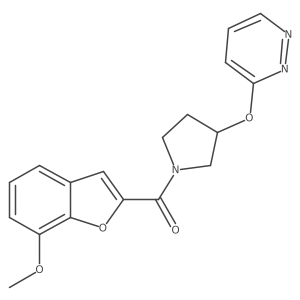 (7-Methoxybenzofuran-2-yl)(3-(pyridazin-3-yloxy)pyrrolidin-1-yl)methanone Structure