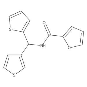 N-(thiophen-2-yl(thiophen-3-yl)methyl)furan-2-carboxamide Structure