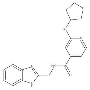 N-((1H-benzo[d]imidazol-2-yl)methyl)-2-((tetrahydrofuran-3-yl)oxy)isonicotinamide Structure