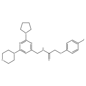 2-(4-fluorophenoxy)-N-((4-morpholino-6-(pyrrolidin-1-yl)-1,3,5-triazin-2-yl)methyl)acetamide Structure