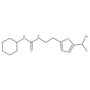 1-Cyclohexyl-3-(2-(5-(1-hydroxyethyl)thiophen-2-yl)ethyl)urea Structure