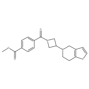 methyl 4-(3-(6,7-dihydrothieno[3,2-c]pyridin-5(4H)-yl)azetidine-1-carbonyl)benzoate结构式