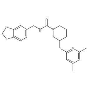 N-[(2H-1,3-benzodioxol-5-yl)methyl]-3-[(2,6-dimethylpyrimidin-4-yl)oxy]piperidine-1-carboxamide Structure