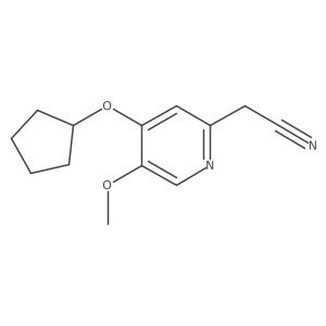 2-(4-(Cyclopentyloxy)-5-methoxypyridin-2-yl)acetonitrile结构式