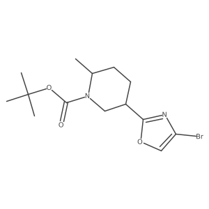 (2R)-tert-Butyl 5-(4-bromooxazol-2-yl)-2-methylpiperidine-1-carboxylate Structure