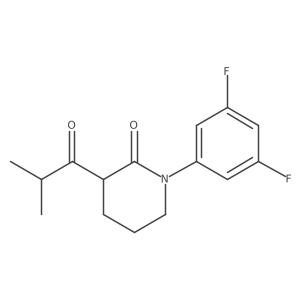 1-(3,5-Difluorophenyl)-3-(2-methylpropanoyl)piperidin-2-one Structure