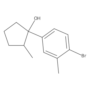 1-(4-Bromo-3-methylphenyl)-2-methylcyclopentan-1-ol结构式
