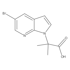2-{5-bromo-1H-pyrrolo[2,3-b]pyridin-1-yl}-2-methylpropanoic acid Structure