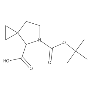 (S)-5-(tert-Butoxycarbonyl)-5-azaspiro[2.4]heptane-4-carboxylic acid结构式