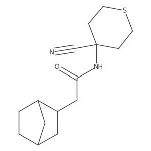 2-{bicyclo[2.2.1]heptan-2-yl}-N-(4-cyanothian-4-yl)acetamide Structure