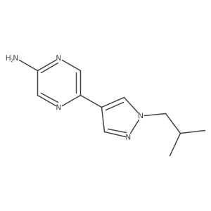 5-(1-Isobutyl-1H-pyrazol-4-YL)pyrazin-2-amine Structure