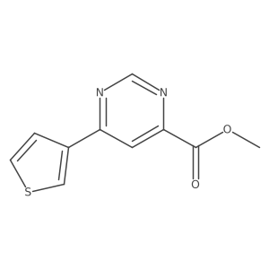 Methyl 6-(thiophen-3-yl)pyrimidine-4-carboxylate Structure
