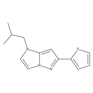 1-isobutyl-6-(2-thienyl)imidazo[1,2-b]pyrazole结构式