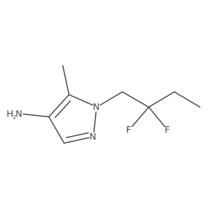 1-(2,2-difluorobutyl)-5-methyl-1H-pyrazol-4-amine结构式
