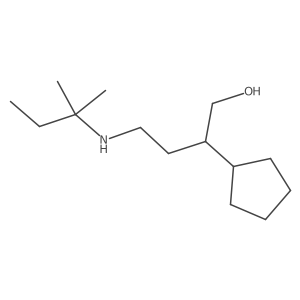 2-Cyclopentyl-4-[(2-methylbutan-2-yl)amino]butan-1-ol结构式