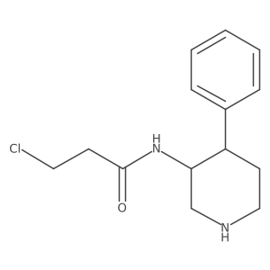 3-chloro-N-(4-phenylpiperidin-3-yl)propanamide结构式