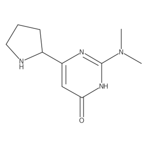 2-(Dimethylamino)-6-(pyrrolidin-2-yl)pyrimidin-4-ol结构式