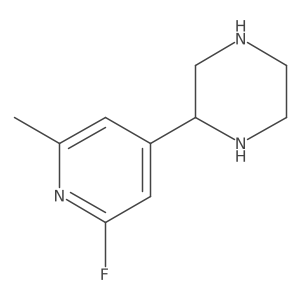 2-(2-Fluoro-6-methylpyridin-4-yl)piperazine结构式