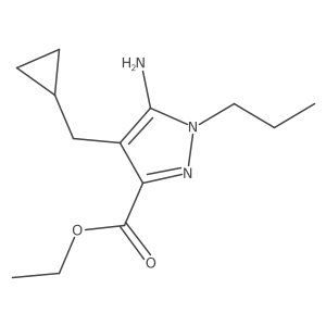 ethyl 5-amino-4-(cyclopropylmethyl)-1-propyl-1H-pyrazole-3-carboxylate Structure